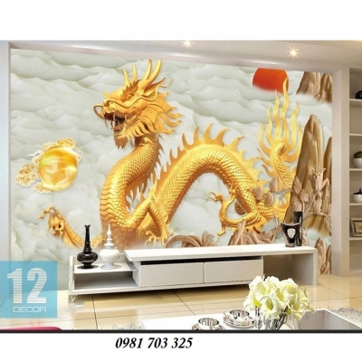 Tranh gạch 3D- tranh rồng