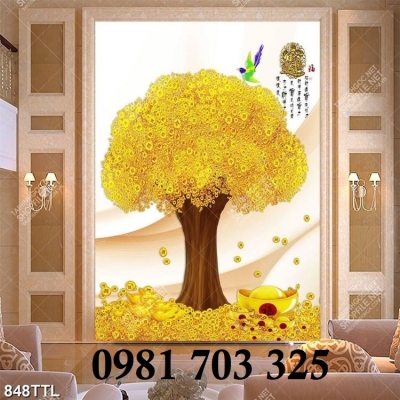 Tranh gạch kim tiền 3D