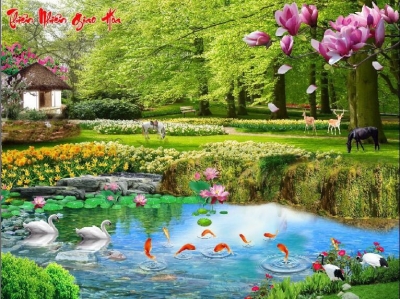 Tranh gạch men phong cảnh quê hương