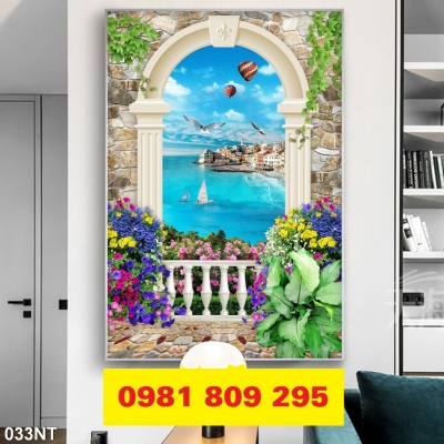 Gạch 3d cảnh thiên nhiên khổ đứng DS34