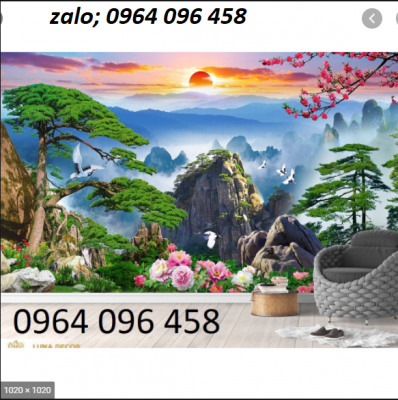 Tranh gạch 3d mây núi - gạch tranh 3d mây núi - ĐFCV54