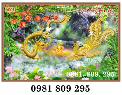Gạch ốp tường 3d rồng phường
