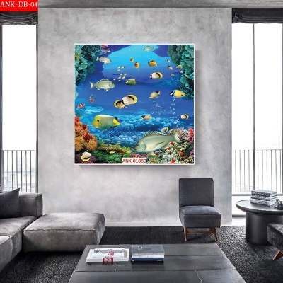 Tranh gạch 3d cá heo đại dương - HNBV55