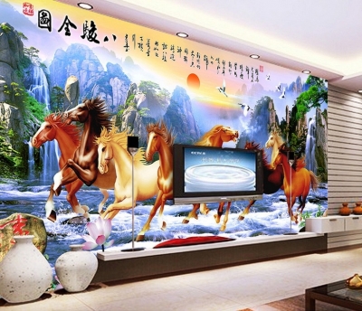 tranh gạch 3d - gạch tranh 3d bát mã - 765SN