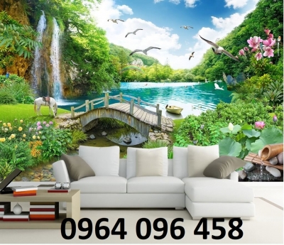 Tranh 3d cảnh đồng quê - tranh gạch 3d ốp tường - 987CM