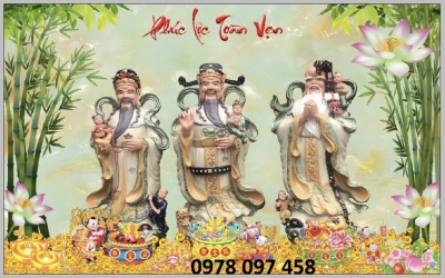 Tranh Phúc Lộc Thọ - gạch tranh 3D