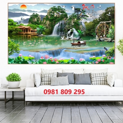 Tranh gạch phong cảnh 3d côi nguồn HD9292
