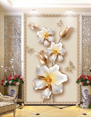 Tranh gạch men 3D trang trí phòng khách