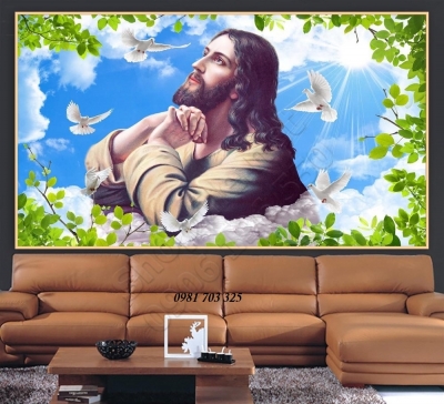 Gạch tranh 3D công giáo- tranh Chúa Giesu