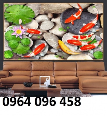 gạch 3d - tranh gạch 3d cá chép - àmv5