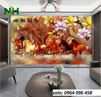 tranh cong ngựa 3d phong thủy - tranh gạch 3d