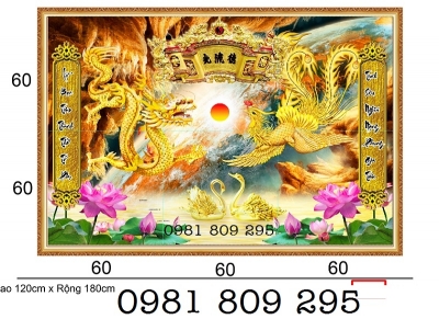 Gạch tranh rồng phượng HP322