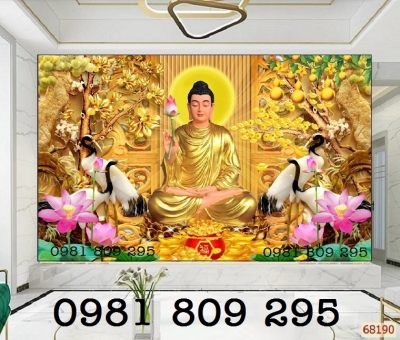 Tranh gạch 3d ốp tường - tranh phật