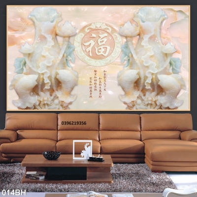 Gạch tranh 3D bình hoa 3D trang trí