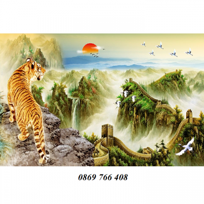 Tranh hổ 3D- tranh gạch 3D