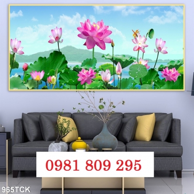 Gạch 3d hoa sen ốp tường - tranh gạch men