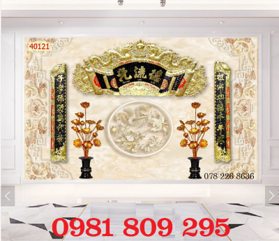 Tranh gạch ốp tường ,gạch trang trí chữ phúc HN939