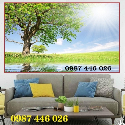 Gạch ốp tường tranh gach phong cảnh HP923