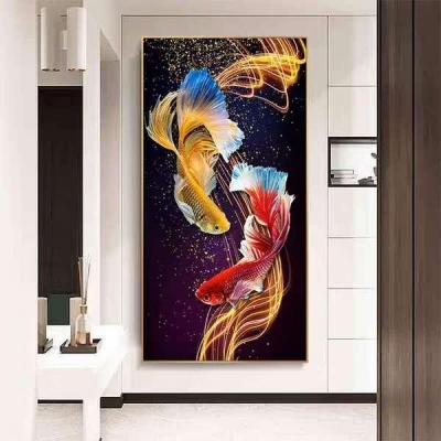 Tranh gạch 3d - gạch tranh 3d ốp tường phòng khách - XV522