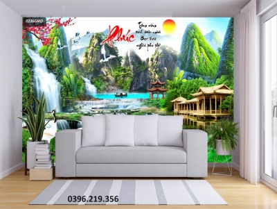 Gạch sơn thủy 3D đẹp trang trí