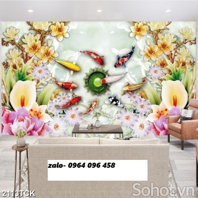 Tranh gạch 3d trang trí phòng khách - SK79