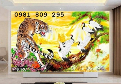 Tranh gạch ốp phòng khách