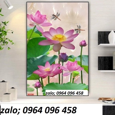 Tranh gạch 3d hoa sen - 6NBBV