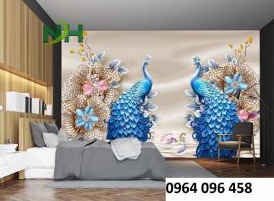 Tranh gạch 3d trang trí phòng khách - GCHB43