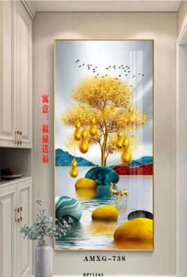 Tranh gạch 3D đẹp trang trí phòng khách