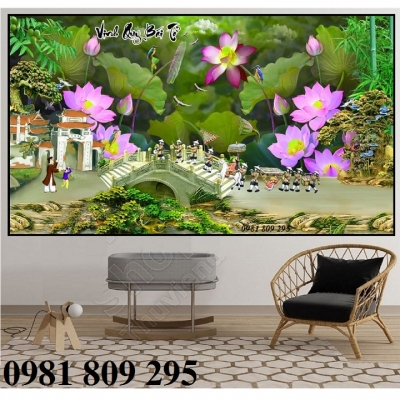 tranh phong cảnh - gạch tranh ốp tường