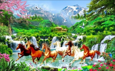 tranh 3D phong thủy mã đáo thành công