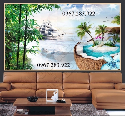 Tranh gạch- Tranh thuận buồm xuôi gió