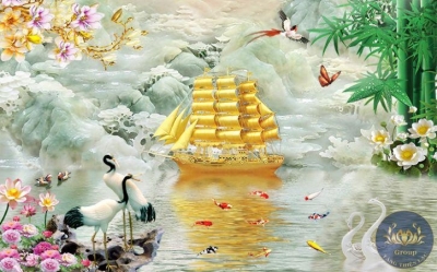 Tranh gạch thuyền buồm - DC05