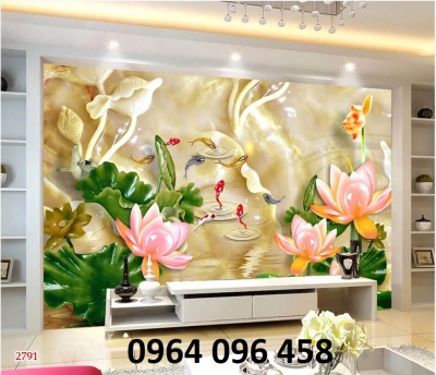 Tranh gạch 3d phong thủy phòng khách - SX66