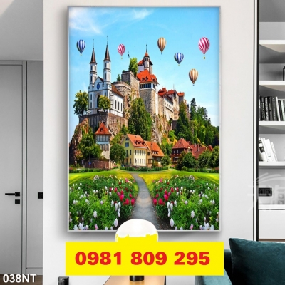 Gạch 3d cảnh thiên nhiên khổ đứng DS34