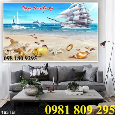 Tranh gạch men , gạch trang trí thuyền buồm
