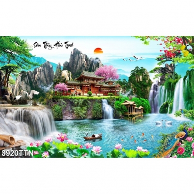 Tranh gạch phong cảnh phong thủy 3d - HFCV63