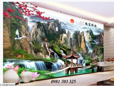 Tranh gạch men 3D phong cảnh