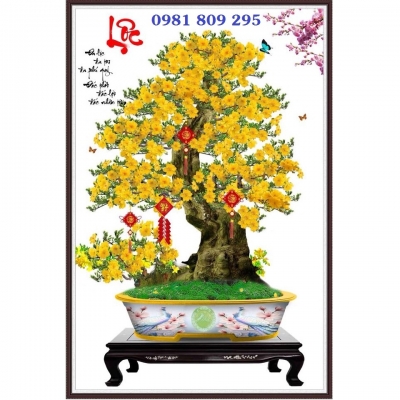 Mẫu gạch trang trí hoa mai 3d