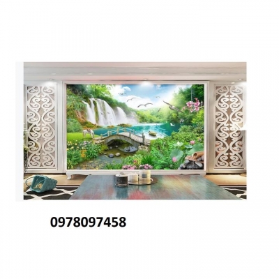 Tranh gạch 3D trang trí phòng khách