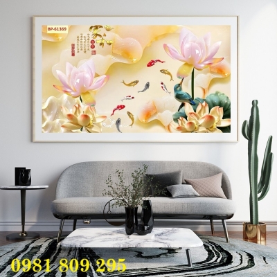Tranh gạch ,gạch ốp tường hoa sen HD1888