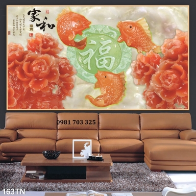 Tranh gạch men sứ ngọc 3D