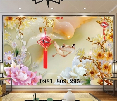 Gạch tranh 3d hoa mẫu đơn , tranh sứ ngọc