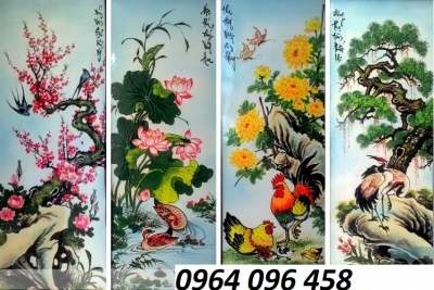 Tranh gạch 3d tứ quý - XBVN84