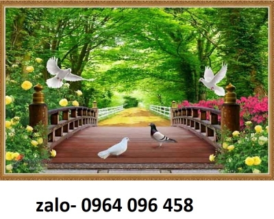 Tranh gạch 3 phong cảnh tre trúc - BCV22