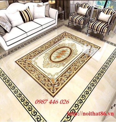 Gạch nền nhà thảm hoa văn cổ điển