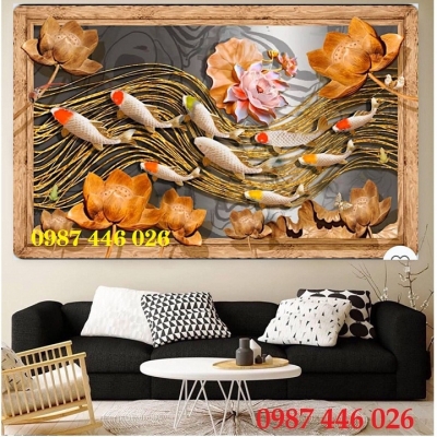 Tranh gạch men hoa sen HP0833