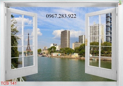 Tranh gạch phong cảnh- Tranh cửa sổ
