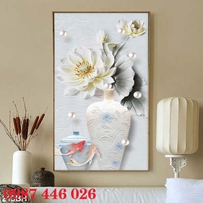 Gạch ốp tường tranh hoa 3d HP78283