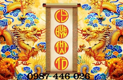 Gạch tranh ốp tường ban thờ HP68282